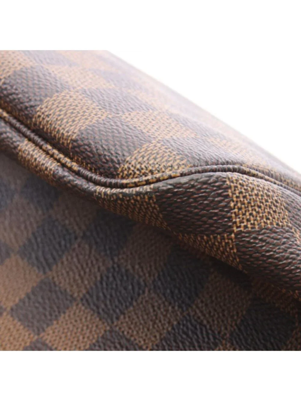 Louis Vuitton Tote Bag Neverfull MM Damier Ebene Canvas Leather